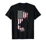 German Shepherd American Flag Shirt USA Patriotic Dog Gift T-Shirt