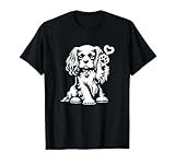 Cavalier King Charles Spaniel With Paw Dog Graphic Design T-Shirt