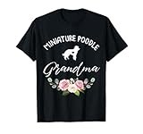 Miniature Poodle Dog Grandma Silhouette Mother's Day Men Women T-Shirt