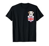 United Kingdom Flag Parson Russell Terrier Dog In Pocket T-Shirt