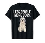 Less People More Dogs Polish Lowland Sheepdog Introvert Fun T-Shirt