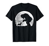 Fun Hand Boop Nose Bigfoot Sasquatch French Bulldog Moon T-Shirt for Men Women Girls Kids