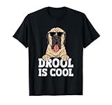 English Mastiff Gifts English Mastiff Shirts Drool Is Cool English Mastiff Dog T-Shirt, Women's, Black, X-Small, Short Sleeve