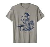 Italian Greyhound Whippet Iggy Paris Cafe Beret Coffee Dog T-Shirt