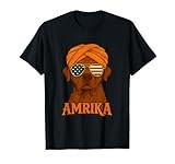 Patriotic Desi Dog with american glasses and indian turban T-Shirt