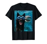Funny Schipperke Dog Selfie with Shark Ocean Lovers T-Shirt