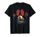 Redbone Coonhound Paw Mountain Design Dog Mom Dad T-Shirt