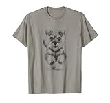Mini Miniature Schnauzer Dog Running Design Idea T-Shirt for Men Women