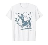 Retro Funny Basset Hound Blowing Bubbles Dog Lover Mom Dad T-Shirt