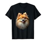 Black Pomeranian Dog Pom Face T-Shirt