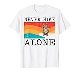 Never Hike Alone Swedish Vallhund Graphic Hiking T-Shirt