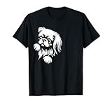Cute Pekingese Peeking Dog Graphic Design T-Shirt
