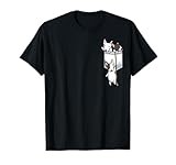 ThembBullterrierloveGifts Unisex-Adults & Kids Black Miniature Bull Terrier Cartoon T-Shirt