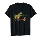 Norwich Terrier Dinosaur T-Rex Walking Funny Dog Trex Men T-Shirt