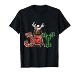Joy Christmas Lights Sussex Spaniel Dog Santa Hat Pajama T-Shirt