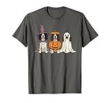 Spooky Ghost English Springer Spaniel Pumpkin Halloween T-Shirt
