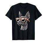 Retro Sunglasses Xoloitzcuintle Mexican Hairless Dog Xolo T-Shirt