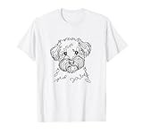 Schnoodle Dog Line Art Design Men Women Girls Kids T-Shirt