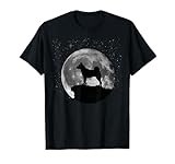 Norwegian Elkhound Dog Moon T-Shirt
