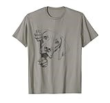 Funny Vizsla Peeking Design For Dog Owner Men Women T-Shirt