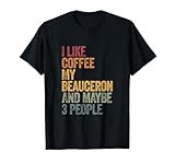 Coffee and my beauceron 3 people dog dogs saying gift T-Shirt for Men Women