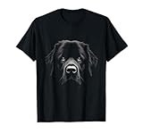 Black Newfoundland Dog Newfie Face T-Shirt