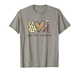 Womens Girls Owners Cute Peace Love Weimaraner Lover T-Shirt