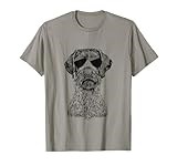 German Wirehaired Pointer GWP Dog with Sunglasses T-Shirt