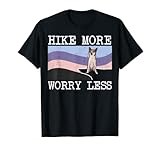 Norwegian Lundehund Hike More Worry Less Graphic Hiking T-Shirt
