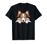 Shetland Sheepdog Cute Peeking Puppy Funny Sheltie Dog Lover T-Shirt
