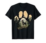 Black and Tan Coonhound Mountain Paw Design Dog Mom Dad Men Women Girls Kids T-Shirt