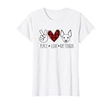 Peace Love Rat Terrier Dog Mom T-Shirt