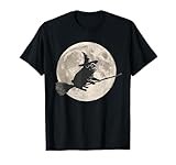 Funny Halloween Witch Pug Moon Trick or Treat Spooky Vibes T-Shirt