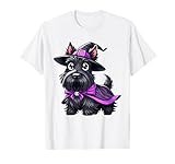 Scottish Terrier Halloween Witch Dog Scottie Lover T-Shirt