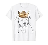 American Pit Bull Terrier Dog Wearing Crown T-Shirt