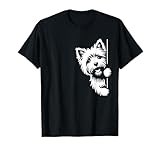 Cute Cairn Terrier Dog Peeking Graphic Design T-Shirt
