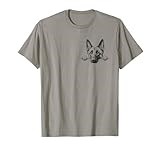 Cute Belgian Malinois Peeking Design For Dog Owner T-Shirt