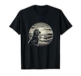 Vintage Boykin Spaniel Dog Retro Sunset Scene Art Design T-Shirt