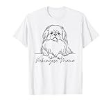 Pekingese Mama Pekingese Mom Cute Line Art Dog Artistic T-Shirt