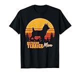Australian Terrier Mom Mama Vintage Retro Dog Women Gift T-Shirt