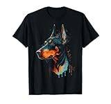 Colorful Doberman Pinscher For Dog Owners T-Shirt