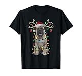 Bullmastiff Christmas Tree Shirt Bullmastiff Santa Hat Lover T-Shirt