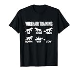German Wirehaired Pointer Training Gifts Unisex Adult Dog Owners T-Shirt, Black, Small, Short Sleeve, Classic Fit, Cotton 60% Polyester 40%