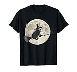 Cute Pug Ghost Witch Dog Lover Halloween Moon T-Shirt