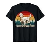 Vintage Style Distressed Retro English Setter Dog T-Shirt