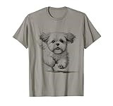Shih Tzu Dog Running Design Idea T-Shirt for Men Women