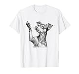 Miniature Pinscher Dog Min Pin Raising Paw Design T-Shirt for Men Women Girls Kids