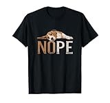 Nope Lazy Beagle Funny Dog Lover Vintage Cute Beagle Mom T-Shirt