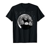 Norwegian Elkhound Dog Moon T-Shirt