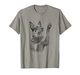 Australian Cattle Dog Blue Heeler Raising Paw Design T-Shirt for Men Women Kids